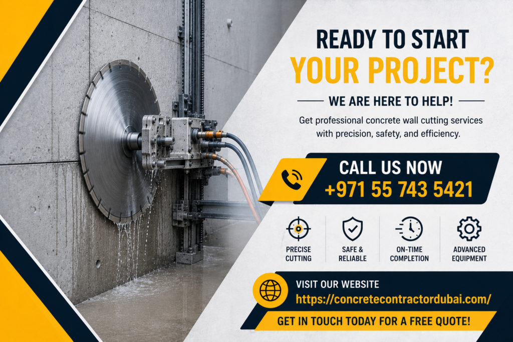 Contact for Wall Saw Cutting Dubai