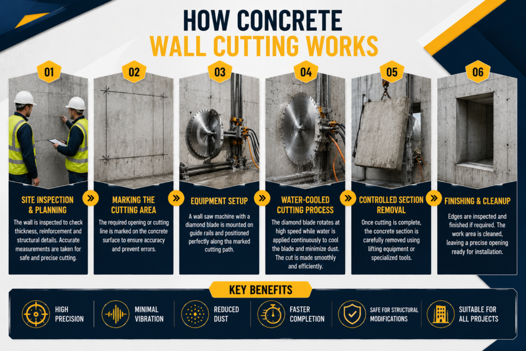 Concrete Wall Cutting Contractor Works