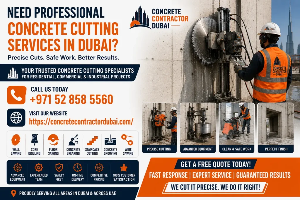 Contact for Best Wall Panel Saw Services in Dubai