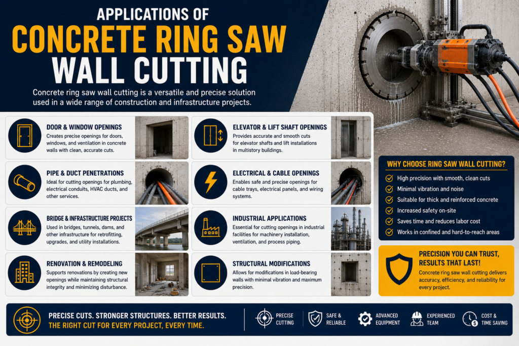 Concrete Ring Saw Wall Cutting Services in Dubai