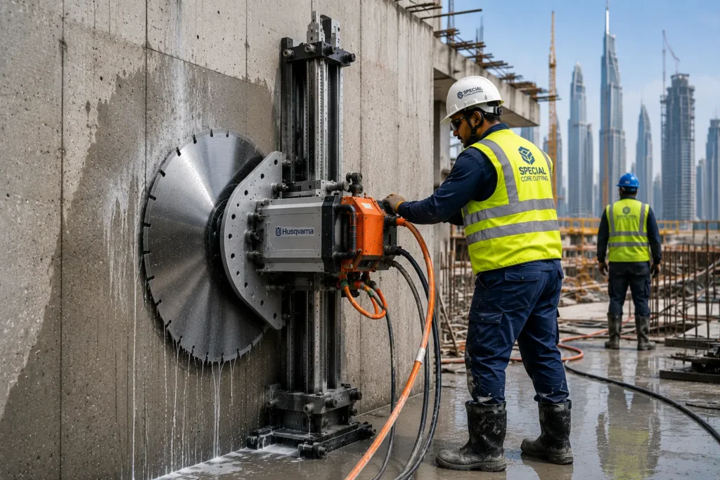 Concrete Wall Saw Cutting 