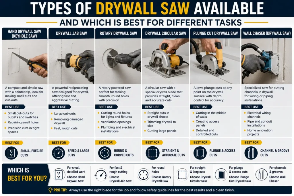 Types of Best Drywall Saw in Dubai