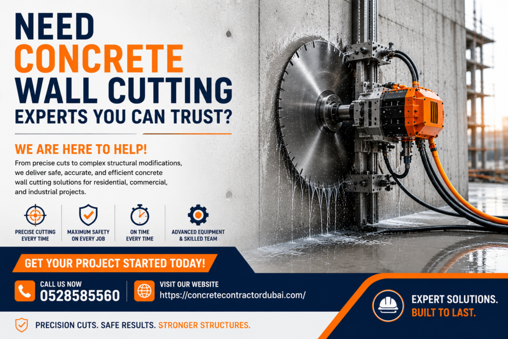 Contact for Concrete Wall Cutting Dubai