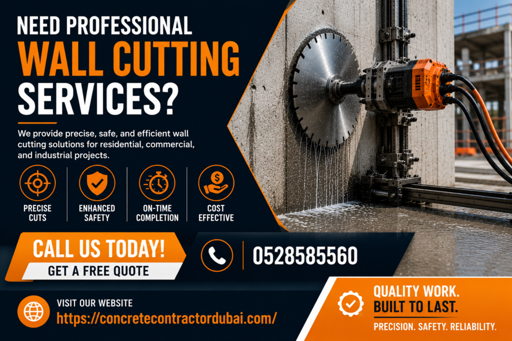 Contact for Wall Saw Cutting in Dubai