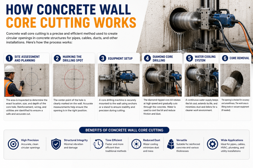 Best Concrete Wall Core Cutting Services Dubai