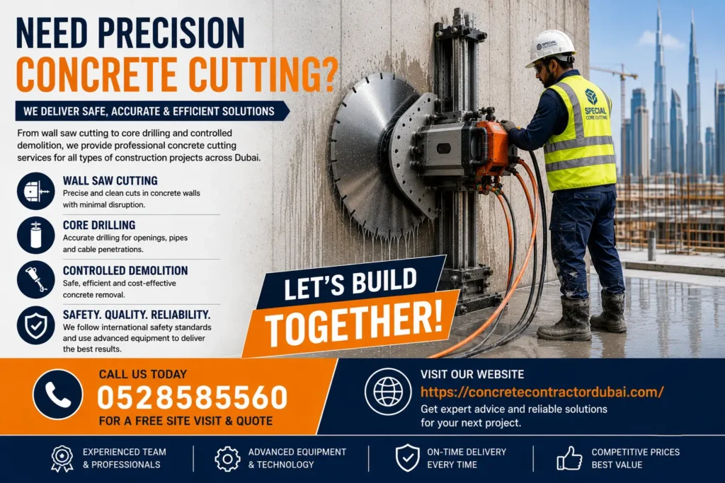 Contact for Best Concrete Wall Saw Cutting Services