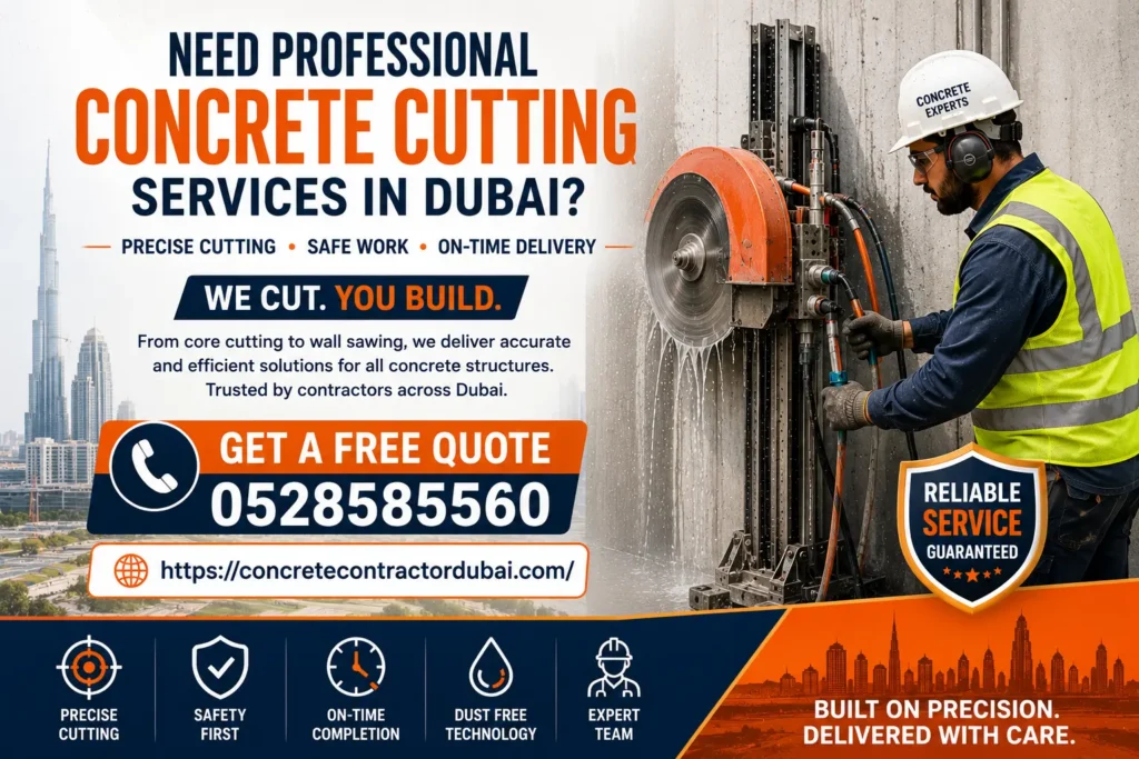 Contact for Best Concrete Wall Saw Services in Dubai