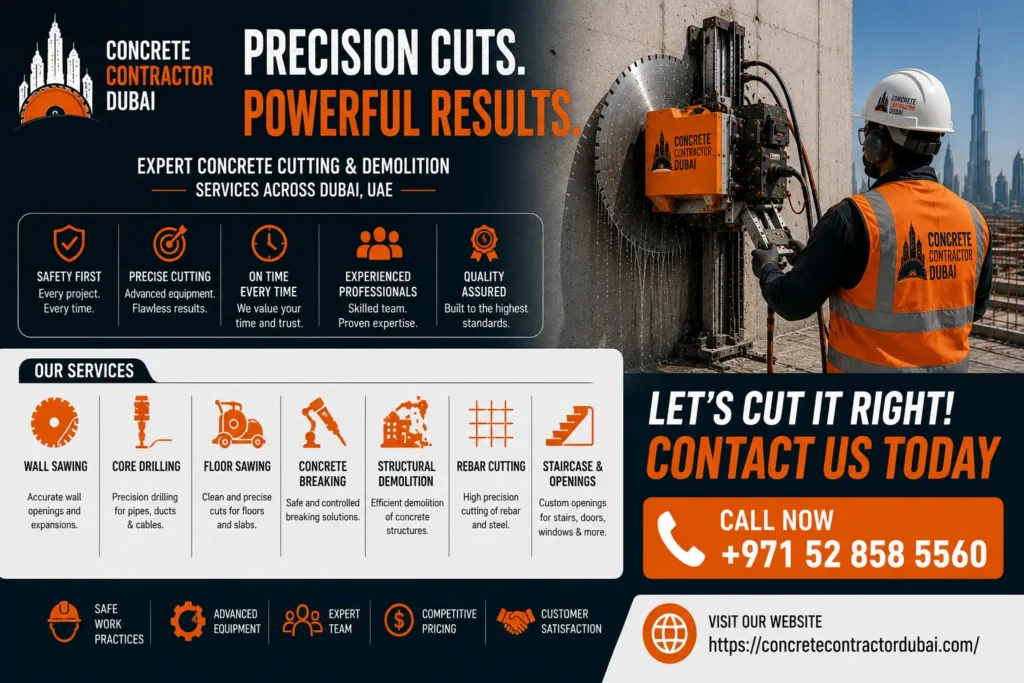 Contact for Best Wall Panel Saw Services in Dubai