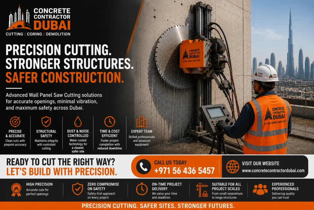 Contact for Best Wall Cutting Saw Services in Dubai