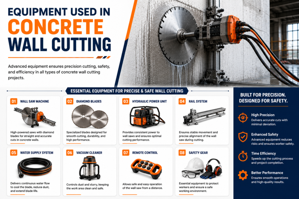 Modern Concrete Wall Cutting Services Dubai