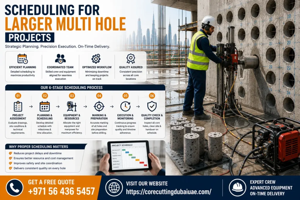 Scheduling for Larger Multi Hole Projects