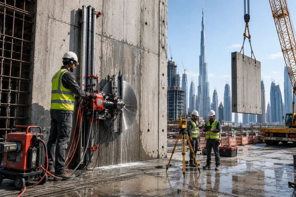 Vertical Panel Saw Cutting in Dubai
