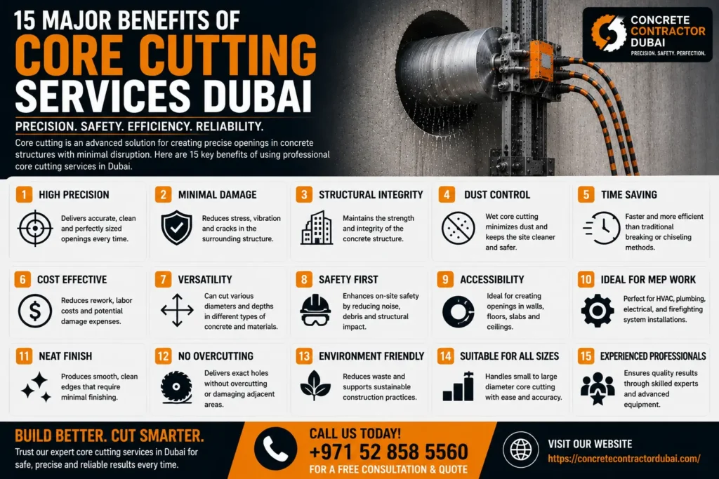 Benefits of Core Cutting Services Dubai