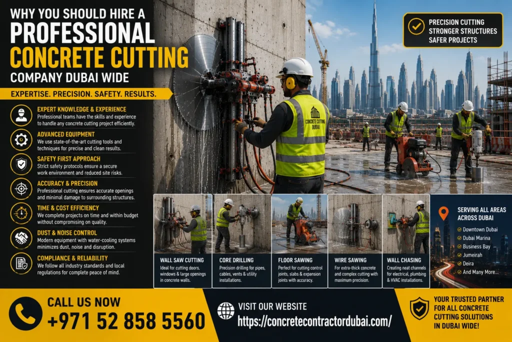 Professional Concrete Cutting Company Dubai