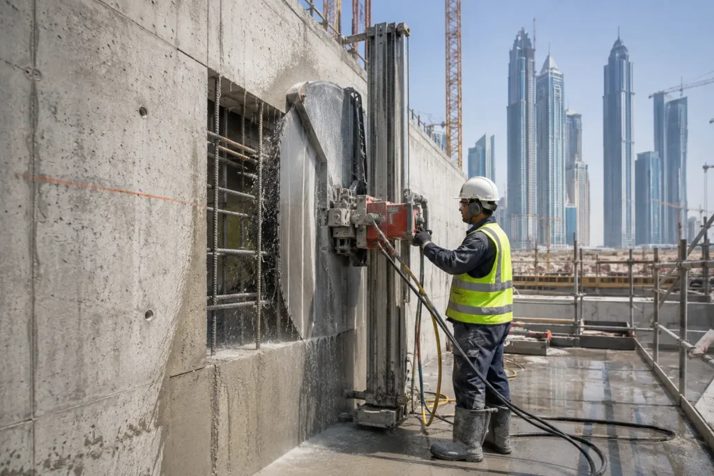 Concrete Wall Cutting Work Dubai