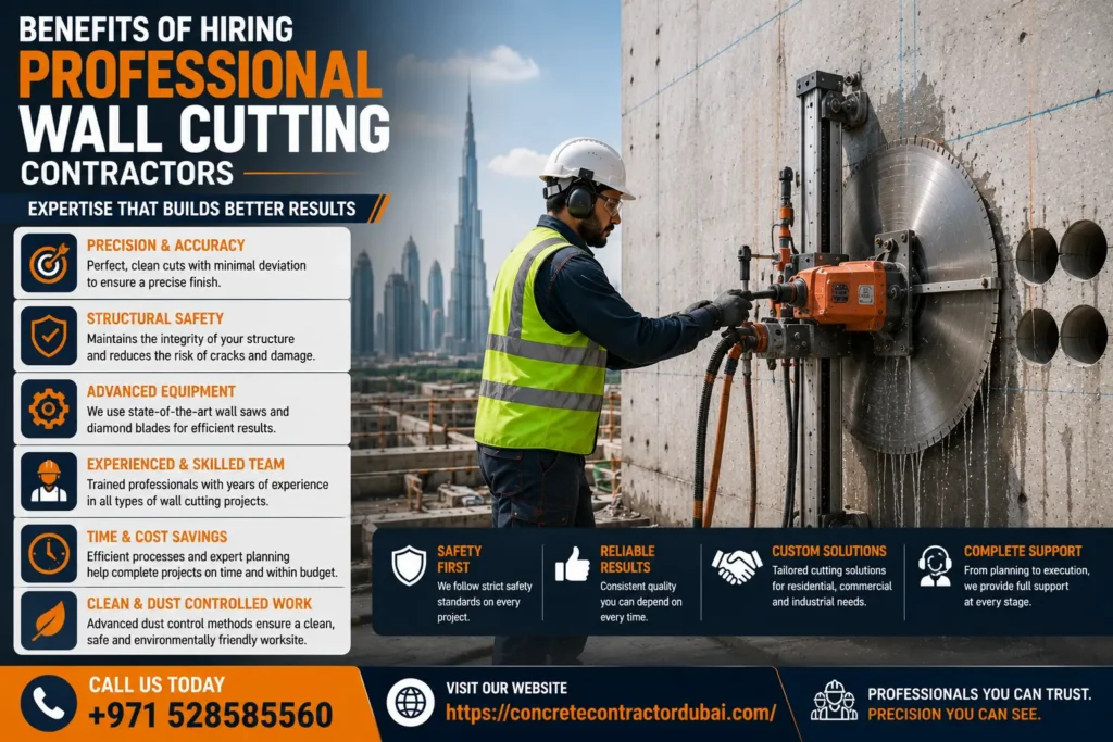Benefits of Hiring Professional Wall Cutting Contractors