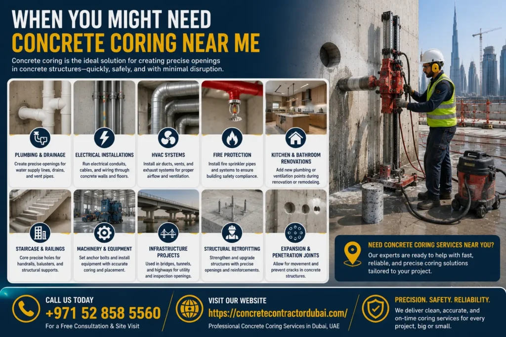 Concrete Coring Services in Dubai