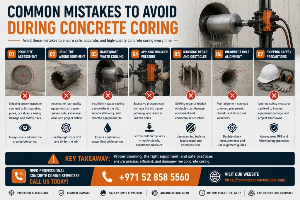 Common Mistakes to Avoid Concrete Coring