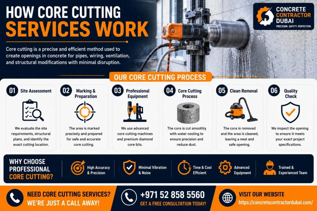 Core Cutting Services Work in Dubai