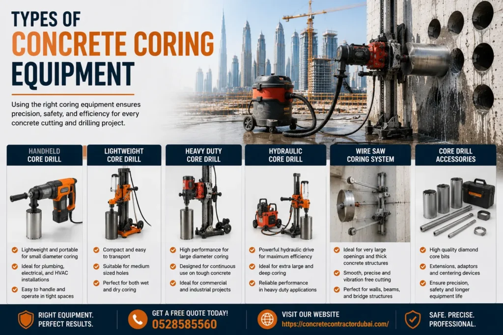 Types of Concrete Coring Equipment