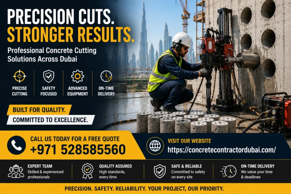 Contact for Professional Core Cutting Contractors in Dubai