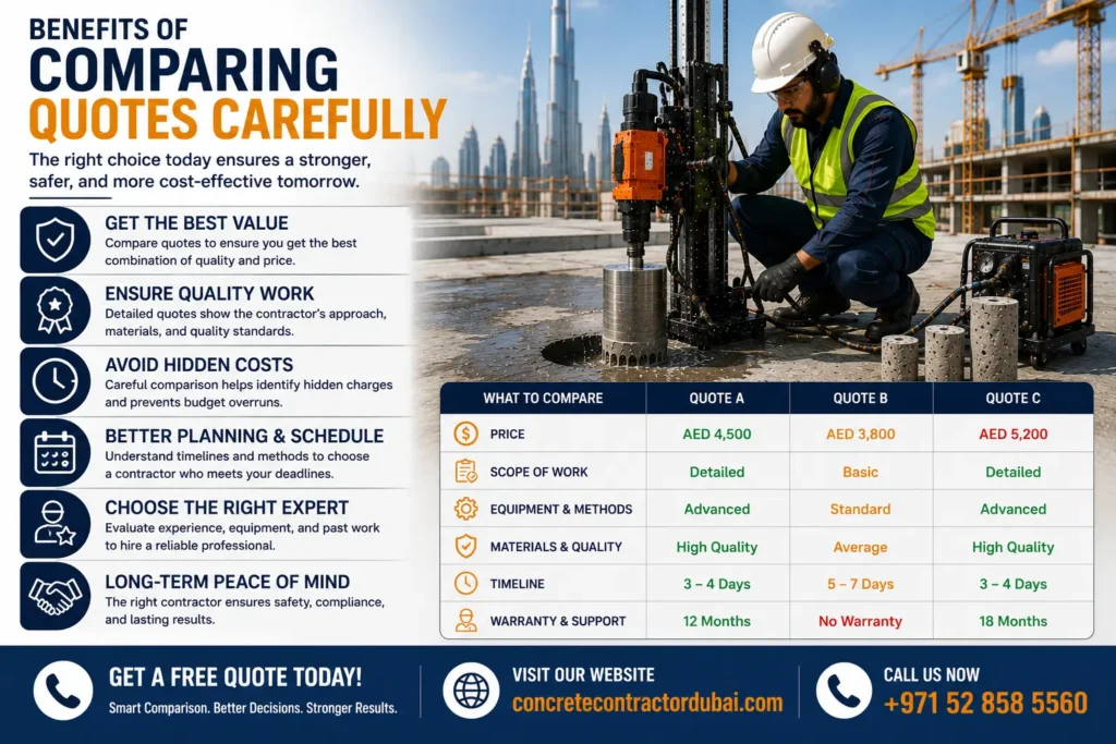 Benefits of Professional Concrete Coring in Dubai