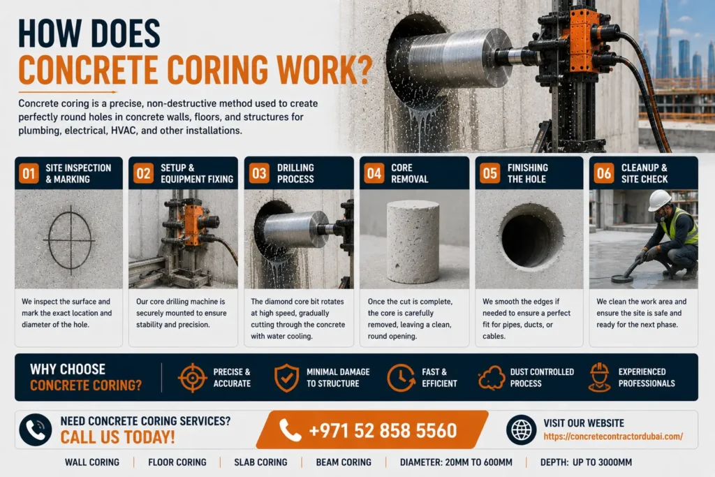 Working Process of Concrete Coring Company