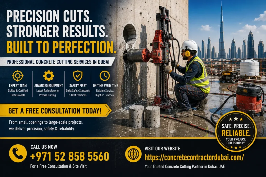 Contact for Concrete Coring Near Me in Dubai