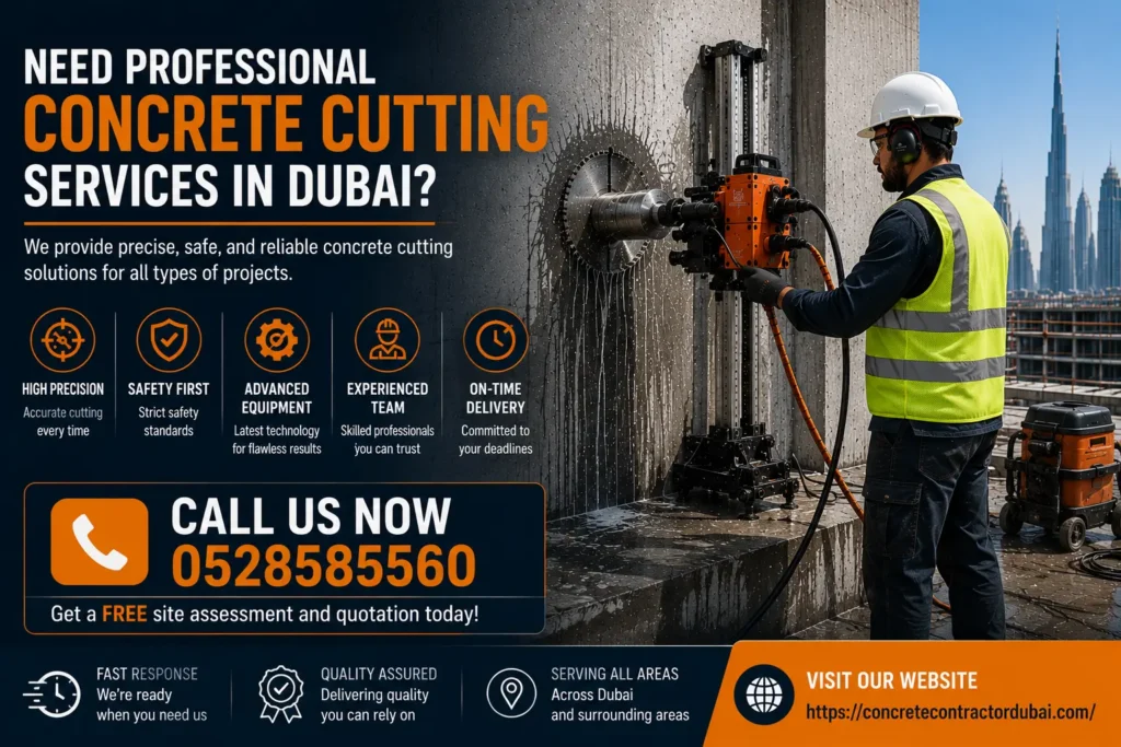 Contact for Concrete Core Drilling Near Me in Dubai