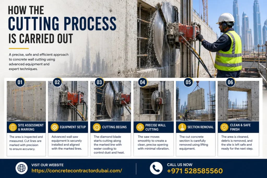 Professional Concrete Wall Cutting Work Dubai