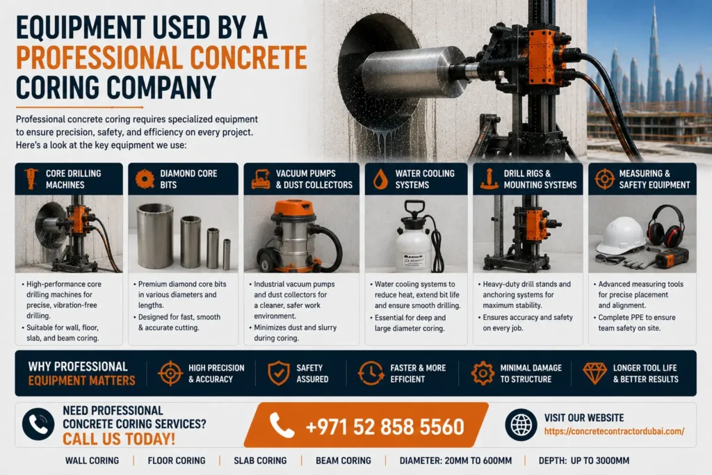 Professional Working Process of Concrete Coring Company