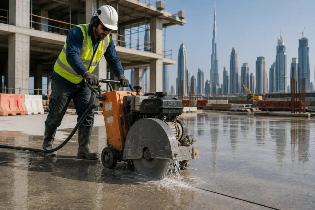 Concrete Floor Saw Cutting in Dubai