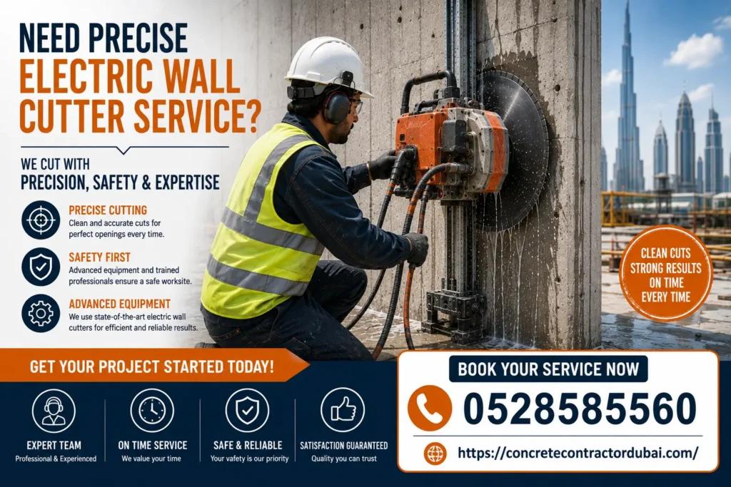 Contact for Professional Electric Wall Cutter Service in Dubai