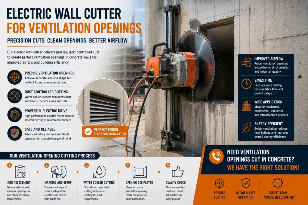 Electric Wall Cutter for Ventilation Openings