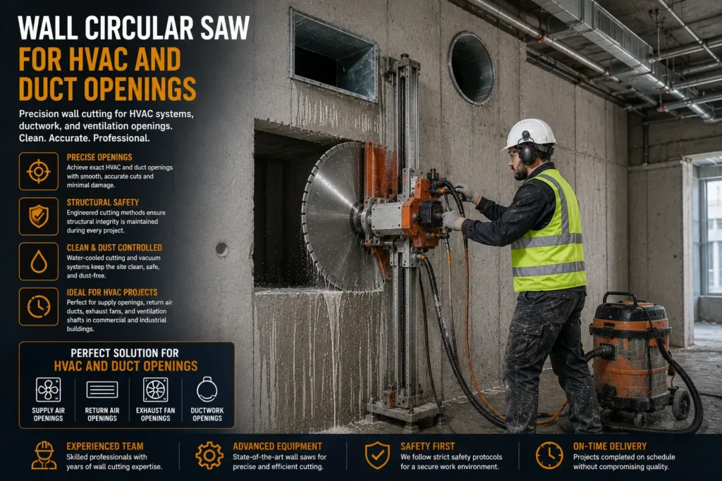 Wall Circular Saw for HVAC and Duct Openings