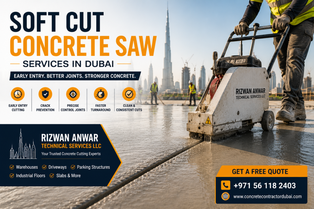 Soft Cut Concrete Saw Services in Dubai