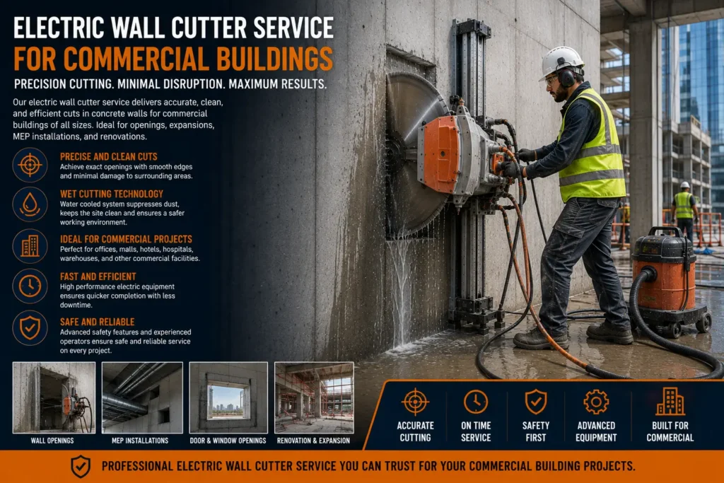 Electric Wall Cutter Service for Commercial Buildings