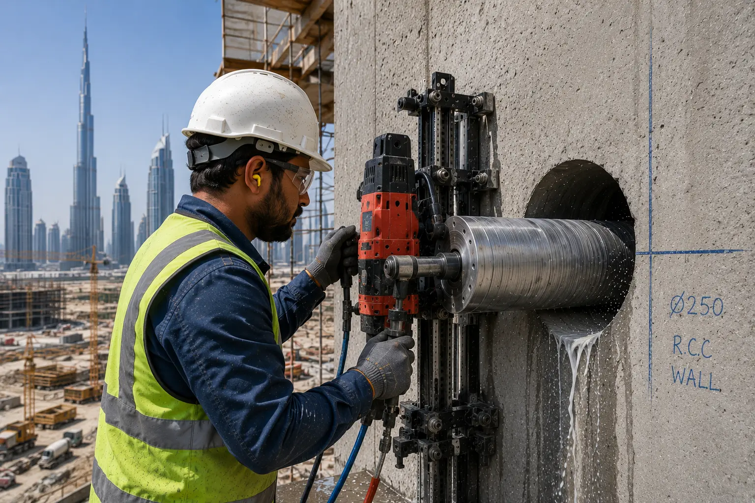 Concrete Wall Core Cutting Services Dubai