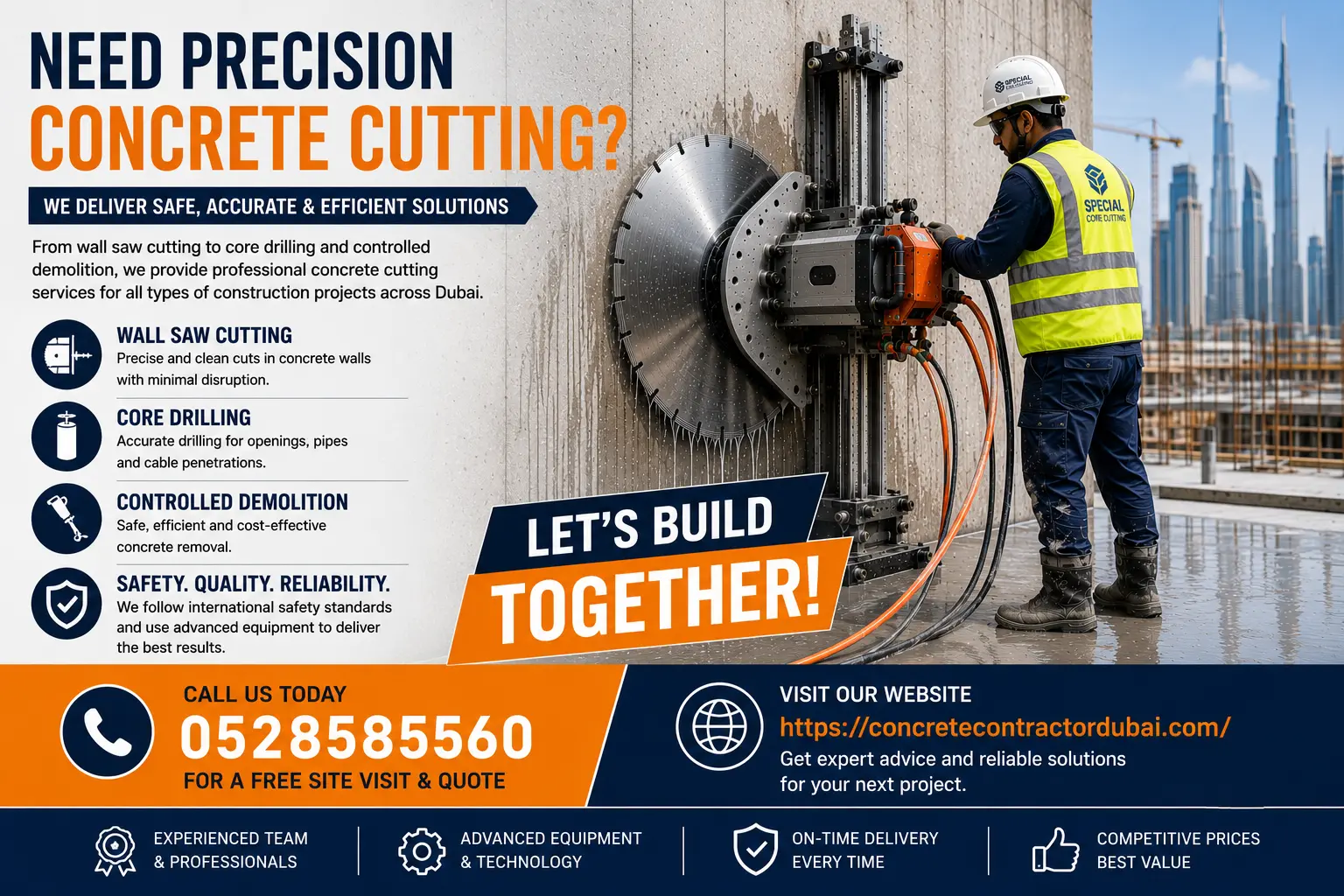 Concrete Wall Saw Cutting