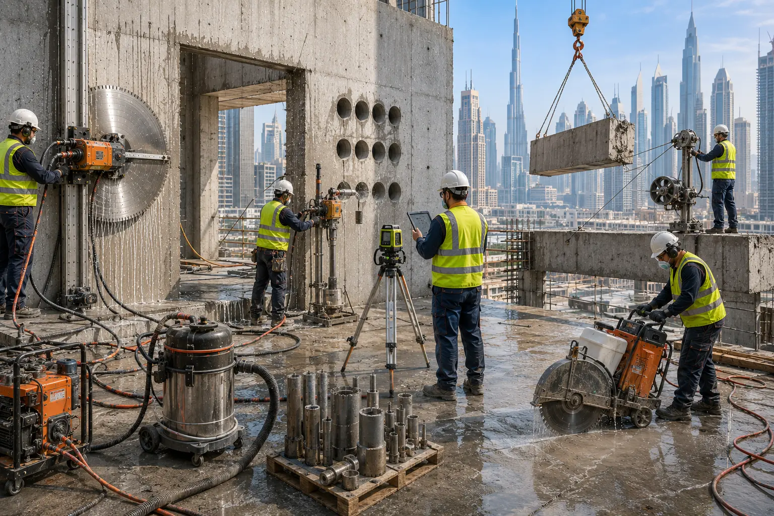 Concrete Cutting and Coring in Dubai